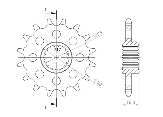 61600-17 Supersprox supersprox priekinė žvaigždutė 704.17