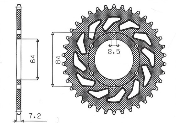 SUN1-2132-53 SUNSTAR SPROCKETS galinė žvaigždutė