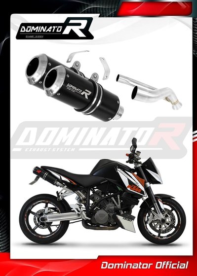 KT010DCBL-S Dominator exhaust silencer gp black