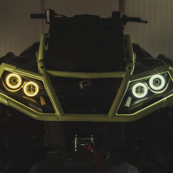 RJWC POWERSPORTS led aureolės rinkinys, geltonos spalvos (2 vnt.)