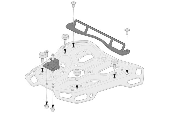 SW-MOTECH "adventure-rack" adapterių rinkinys (juodas)