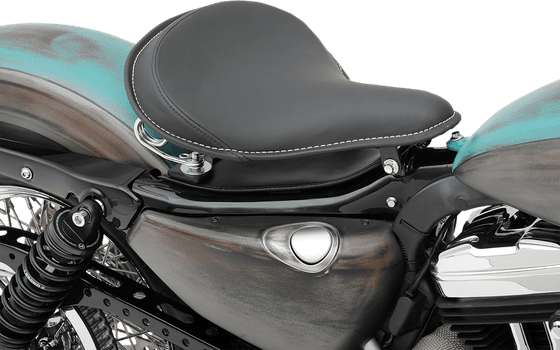 DRAG SPECIALTIES SEATS juodos spalvos solo odinė sėdynė harley standžiam rėmui