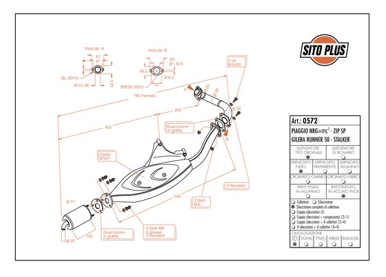 0572 SITO sitoplus išmetimo sistema gilera