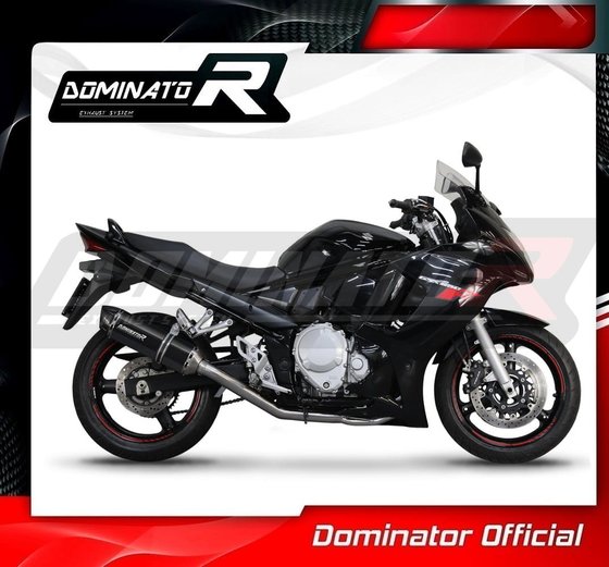 SU024DFSFBL Dominator full exhaust system collector silencer hp1 black + db killer