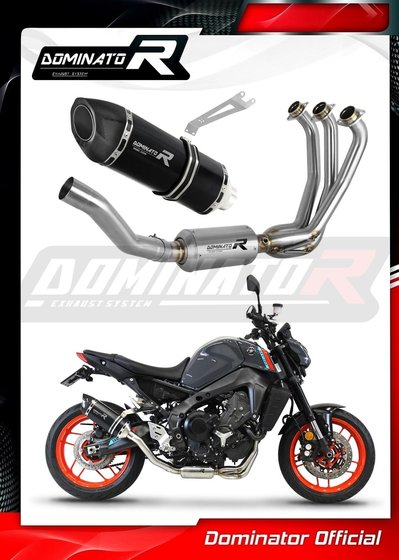 YA132DFBL-S Dominator full exhaust system ex hp5 black