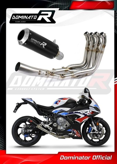 BM105DCBL-S Dominator full exhaust system silencer gp black