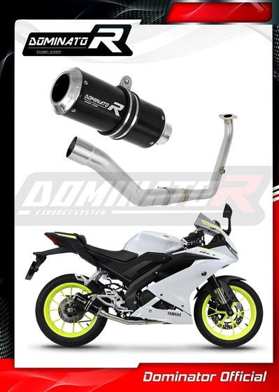 YA152DCBL-S Dominator full exhaust system silencer gp black