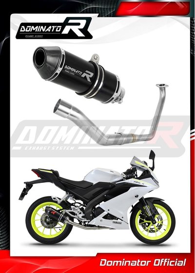 YA128DFBL-S Dominator full exhaust system silencer hp3 black