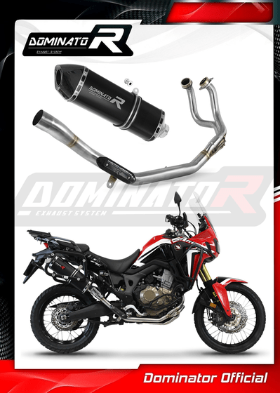 HO110DF7BL-S Dominator full exhaust system silencer hp7 black