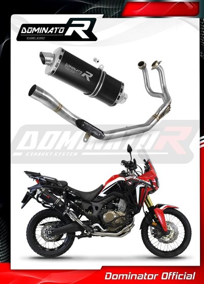 HO110DP7BL-S Dominator full exhaust system silencer p7 black