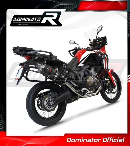 HO110DP7BL-S Dominator full exhaust system silencer p7 black