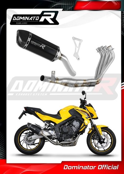 HO116DFBL-S Dominator full exhaust system silencer hp1 black