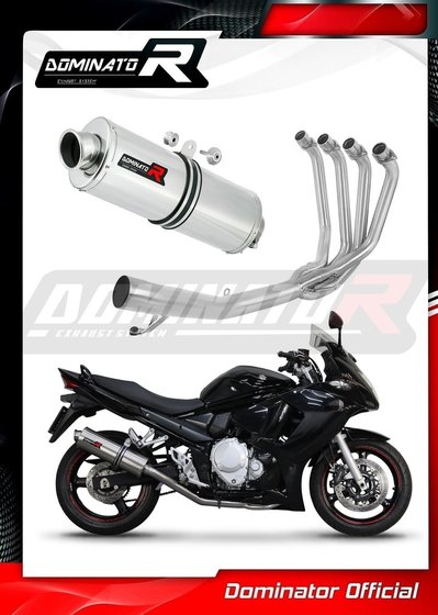 SU067DFSA Dominator full exhaust system collector silencer ov + db killer