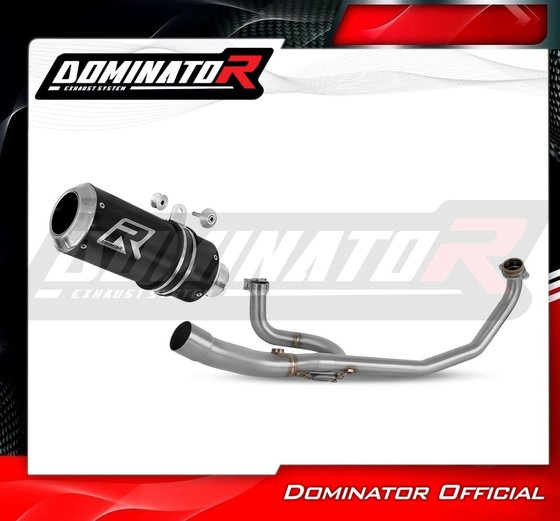 HO115DCBL Dominator full exhaust system collector silencer gp black + db killer