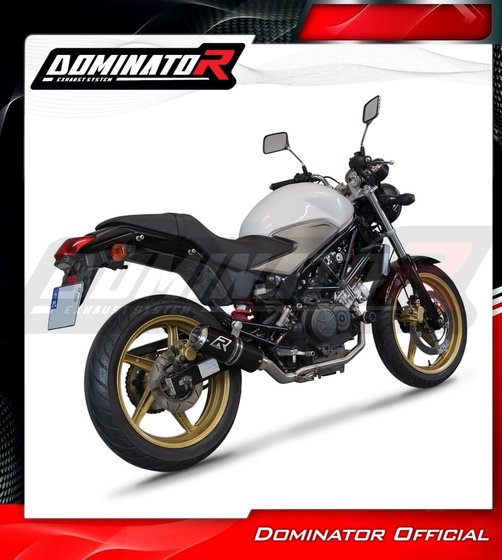 HO115DCBL Dominator full exhaust system collector silencer gp black + db killer