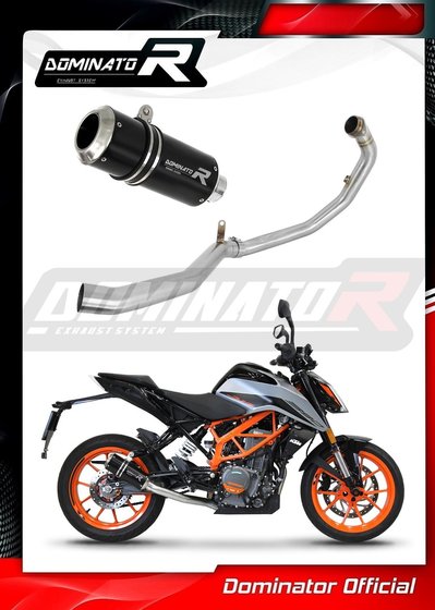 KT064DCBL-S Dominator full exhaust system silencer gp black