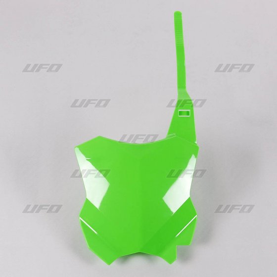 KA04738#AFLU UFO fluorescencinės žalios spalvos priekinė numerio lentelė kawasaki kxf250/450