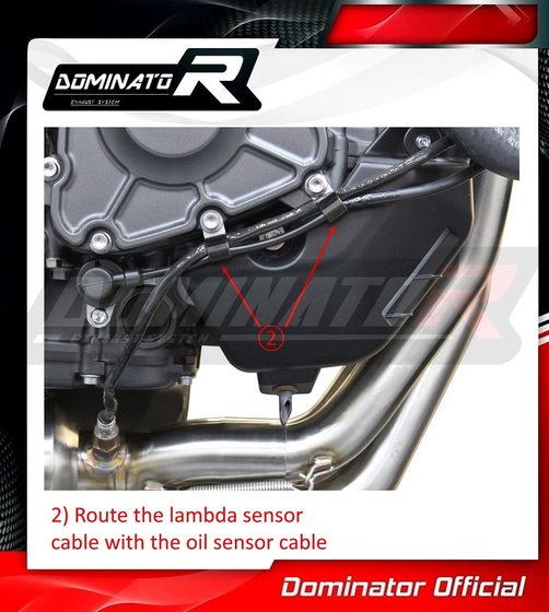 YA131DCBL-S Dominator full exhaust system silencer gp black