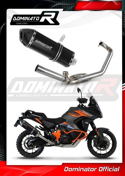 KT070DP7BL-S Dominator full exhaust system silencer hp7 black