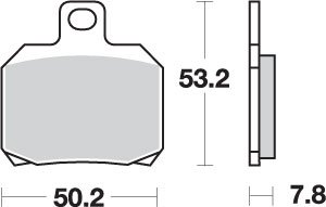 730LS SBS galinės sukepintos stabdžių kaladėlės