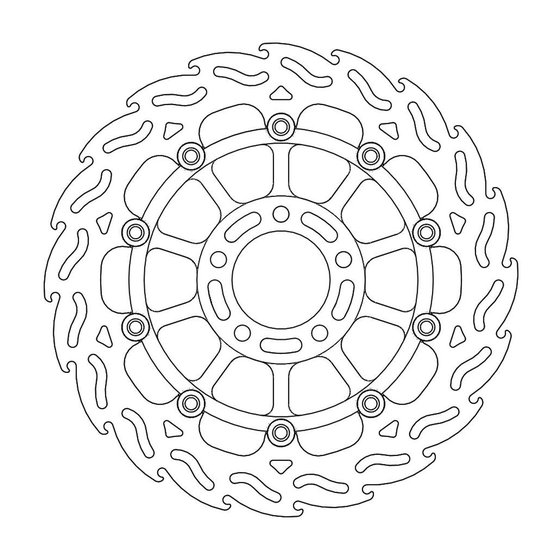 113027 MOTO-MASTER street front right brake disk flame floating for optimal cooling and resistance