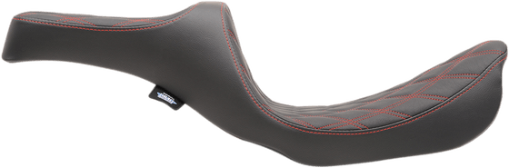 0803-0604 DRAG SPECIALTIES SEATS double diamond black/red sėdynė harley dynaglide