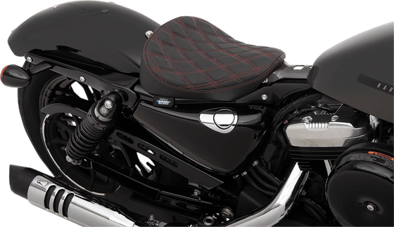 0804-0741 DRAG SPECIALTIES SEATS raudonos spalvos solo bobber sėdynė harley sportster