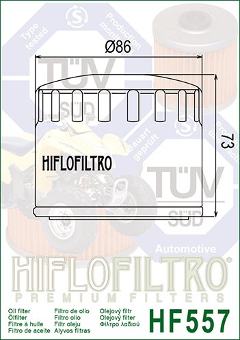 HF557 Hiflofiltro alyvos filtras