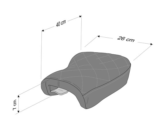 SI0008N CUSTOM ACCES - MOTOACCES sportster sėdynė (juoda)