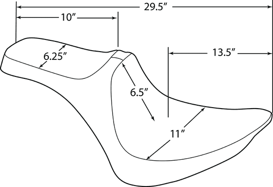 0802-1366 DRAG SPECIALTIES SEATS juoda vinilo sėdynė harley softtail