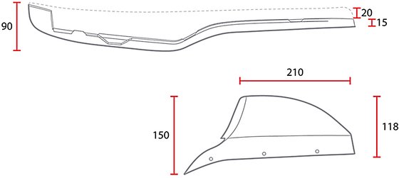 SCRCX-BLHB C-RACER juoda plokščia ir gaubta sėdynė honda cx500