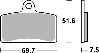 189MS SBS stabdžių kaladėlės maxi sinter (821hs)