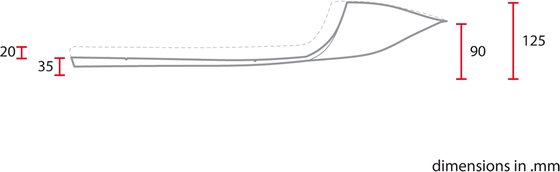 SCR5FC-BRHC C-RACER plokščia bėgių sėdynė ruda