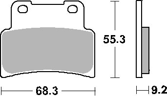 844HF SBS stabdžių kaladėlės keraminės