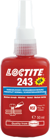 LOCTITE loctite 243 vidutinio stiprumo mėlynas sriegių fiksatorius - 50ml