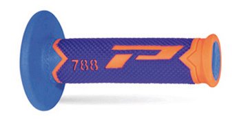 PRO GRIP trigubo tankio "offroad" rankenos 788 - fluorescencinės oranžinės/mėlynos/šviesiai mėlynos (uždaras galas)