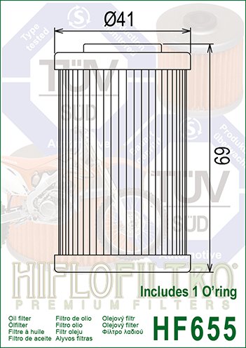 HF655 Hiflofiltro alyvos filtras