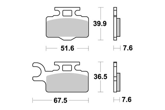 6567524 DOPPLER sbs stabdžių kaladėlės sukepintos offroad