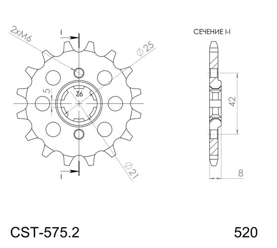 21502-15 Supersprox supersprox / jt priekinė žvaigždutė 575.15