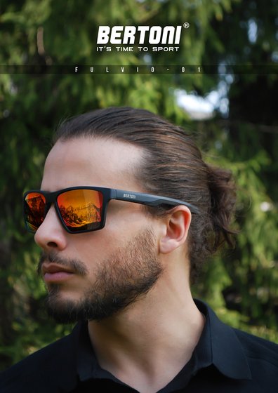 Bertoni bertoni eyewear fulvio 01 black/orange