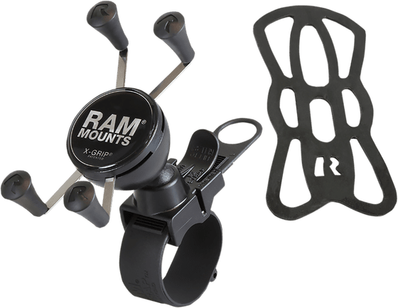 RAM MOUNTS "x-grip" telefono laikiklis su bėgio laikikliu