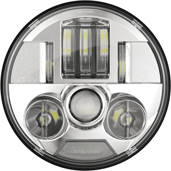 J.W. SPEAKER 5 3/4 colio ece chromuotas priekinis žibintas