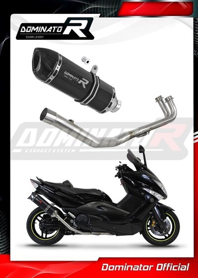 YA135DFBL-S Dominator full exhaust system silencer hp1 black