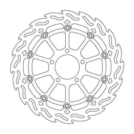 112040 MOTO-MASTER street front right brake disk flame floating for optimal cooling and resistance
