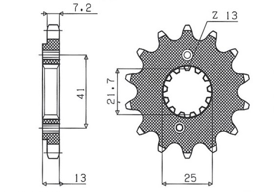 SUN40715 SUNSTAR SPROCKETS priekinė žvaigždutė