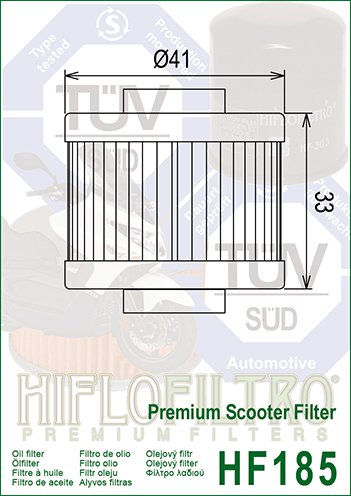 HF185 Hiflofiltro alyvos filtras