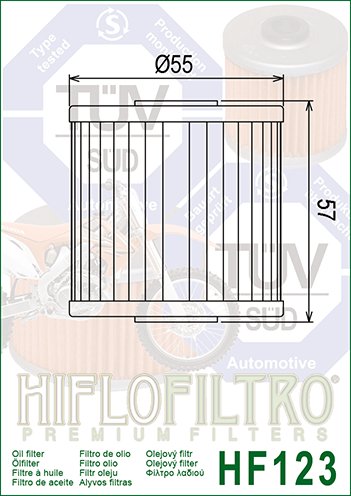 HF123 Hiflofiltro alyvos filtras