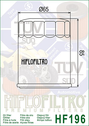 HF196 Hiflofiltro alyvos filtras