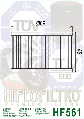 HF561 Hiflofiltro alyvos filtras