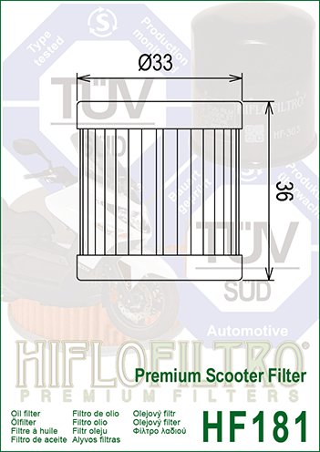 HF181 Hiflofiltro alyvos filtras